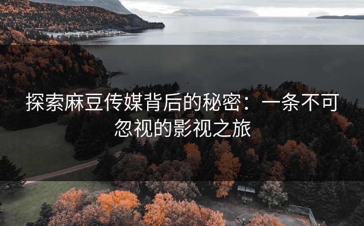 探索麻豆传媒背后的秘密：一条不可忽视的影视之旅